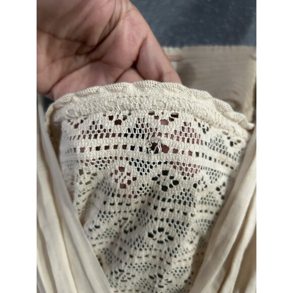 Free People Santa Maria Maxi Women’s Dress beige khaki boho hippie Size Large - Picture 7 of 8